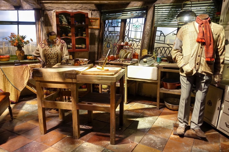 The Weasleys' kitchen at the Burrow