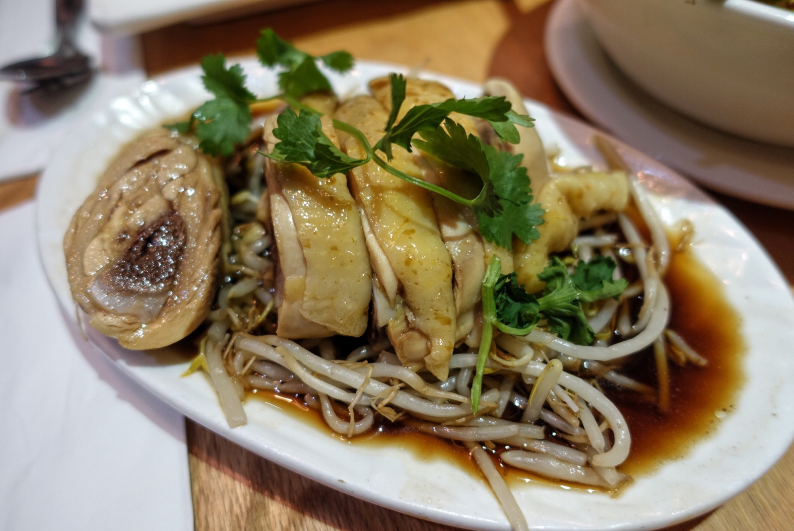 Hainanese chicken rice at Rasa Sayang in London
